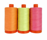 {New Arrival} Tula Pink Aurifil Neon & Neutrals 3 Large Spools 50wt Cotton