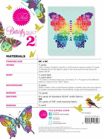 {New Arrival} Tula Pink Butterfly Quilt PATTERN 2nd Edition
