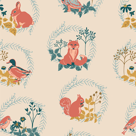 {New Arrival} Art Gallery Fabrics The Season of Tribute - Listen To Your Heart Forest Friends Six