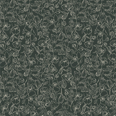 {New Arrival} Art Gallery Fabrics Wild Forgotten Crocus Raven FAT QUARTER