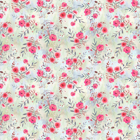Clothworks Moments Digital Bouquets Pale Sage