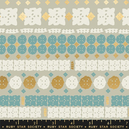 Moda Ruby Star Society Candlelight Paper Cuts Natural Metallic