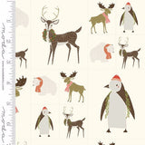 Moda Gingiber Merrily Snow Critters Galore Panel