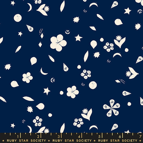 {New Arrival} Moda Ruby Star Society Moonglow Garden Sketches Indigo