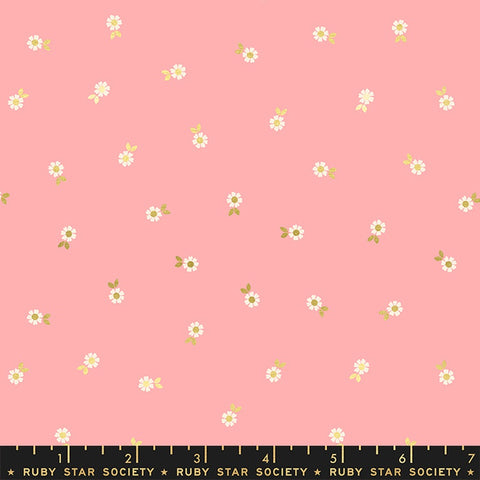 Moda Ruby Star Society Curio Falling Flowers Balmy Metallic