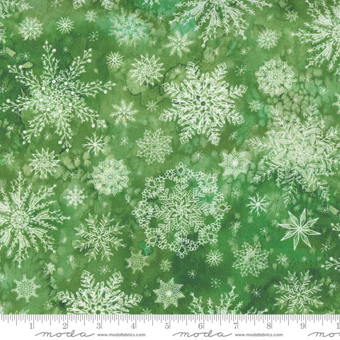Moda Starflower Christmas Snowflakes Green
