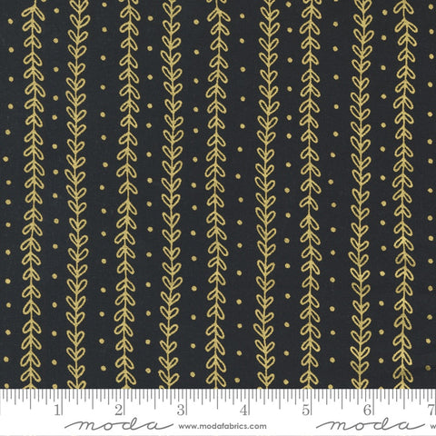 Moda Gingiber Meadowmere Petal Stripes Night Metallic