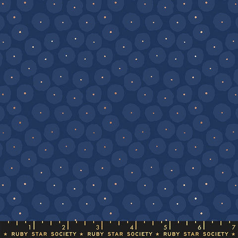 Moda Ruby Star Society Floradora Disco Dots Navy Metallic