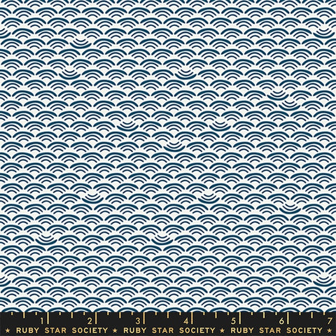 Moda Ruby Star Society Koi Pond Smile & Wave Peacock