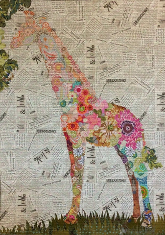 Laura Heine Potpourri Giraffe Collage Pattern