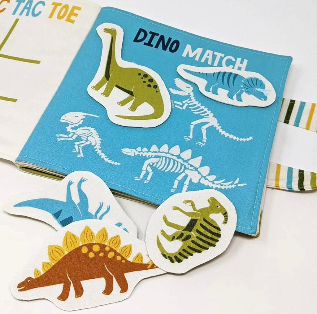 Moda Stacy Iest Hsu Stomp Stomp Roar Activity Book Panel 90cm by 150cm