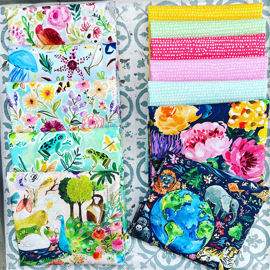 Dear Stella August Wren Earth Day Fat Quarter Bundle x 12 Pieces