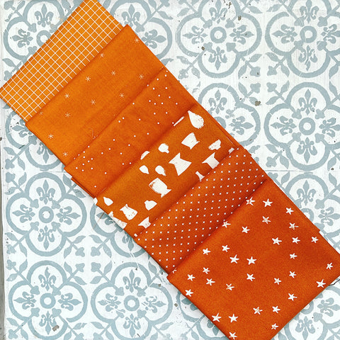 {New Arrival} Moda Ruby Star Society Sampler Curated Fat Quarter Bundle x 6 Saddle Blenders