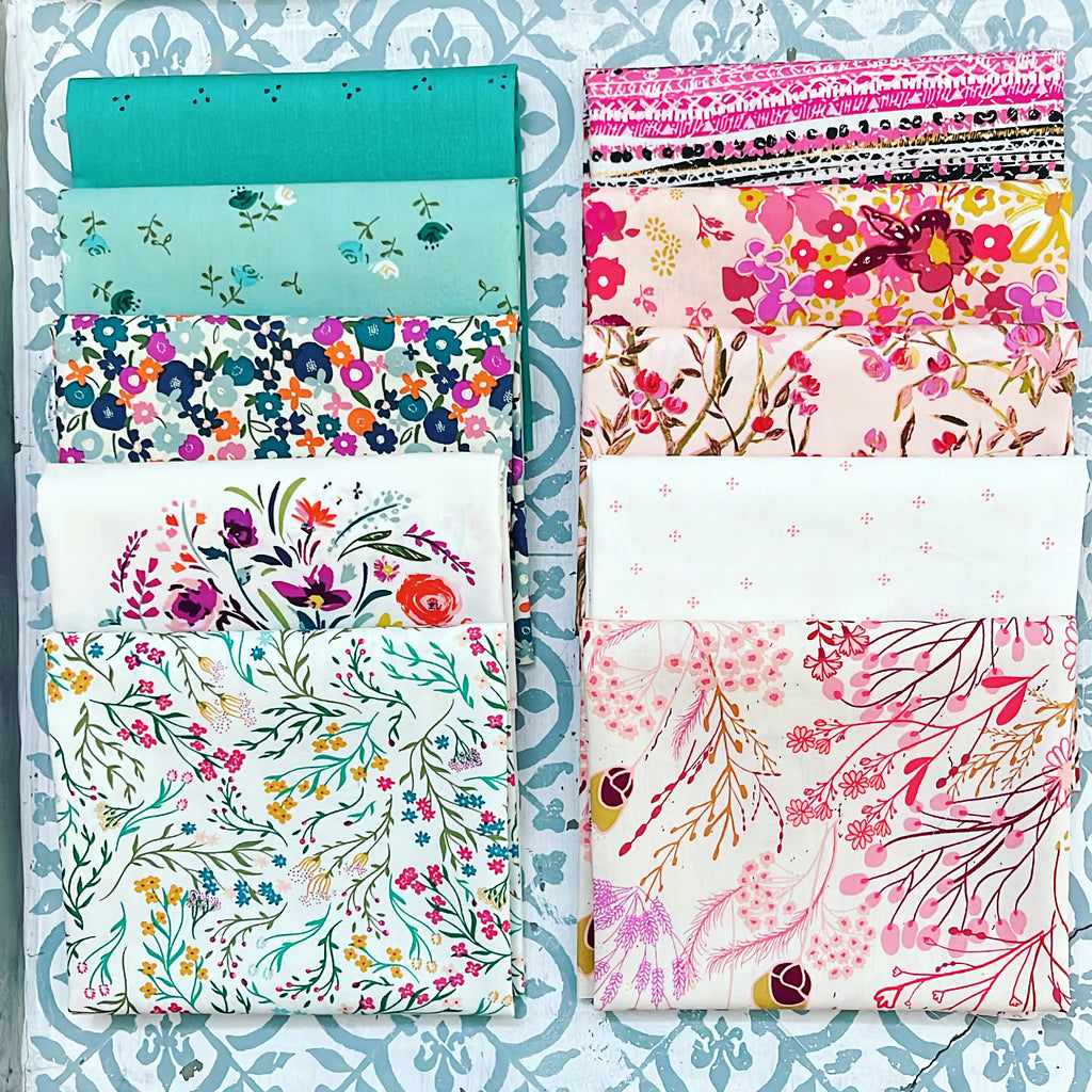 {New Arrival} Art Gallery Fabrics Curated Bundle Fat Quarter Bundles x 10 Pieces Meadow