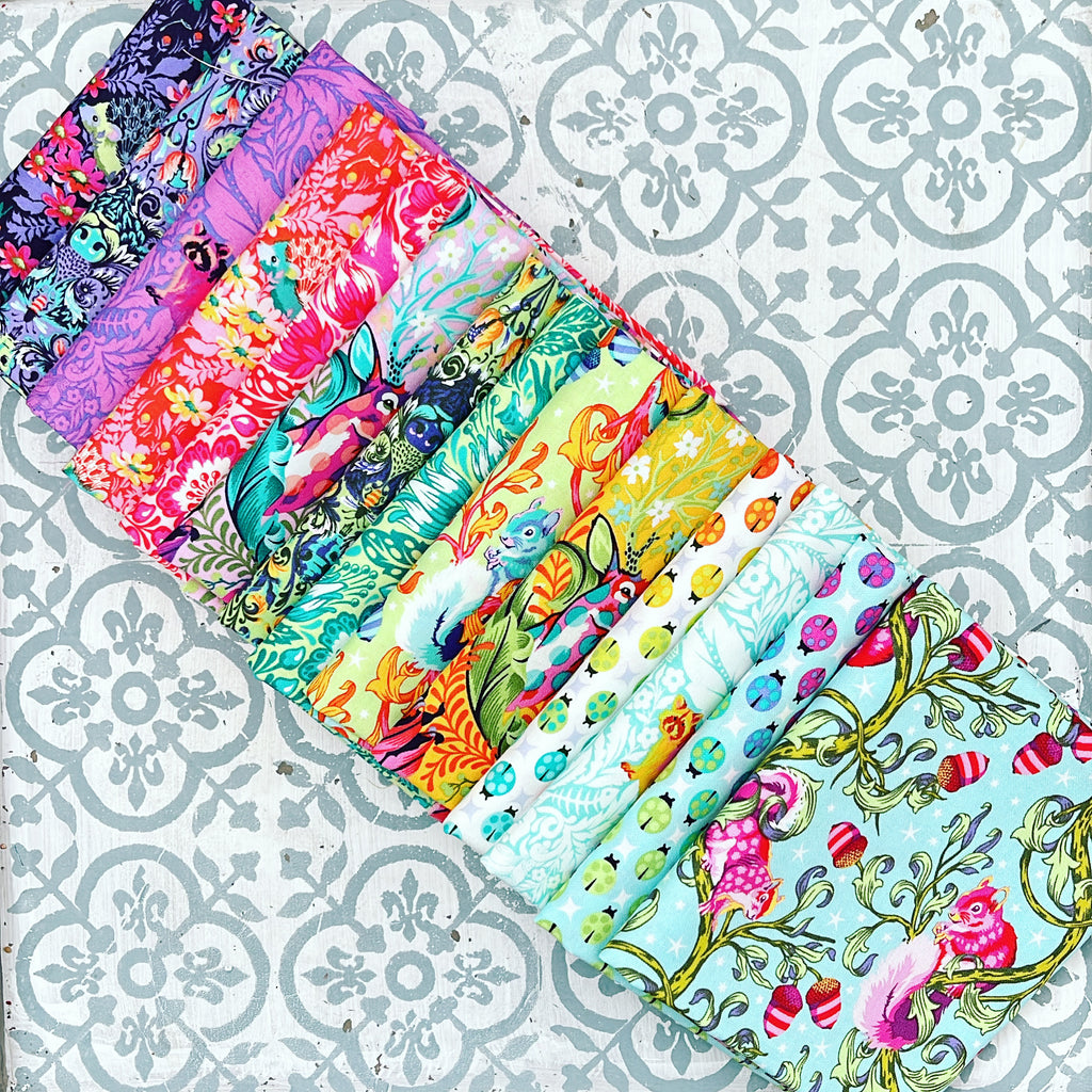 {New Arrival} Tula Pink Tiny Beasts Fat Quarter 14pcs Full bundle