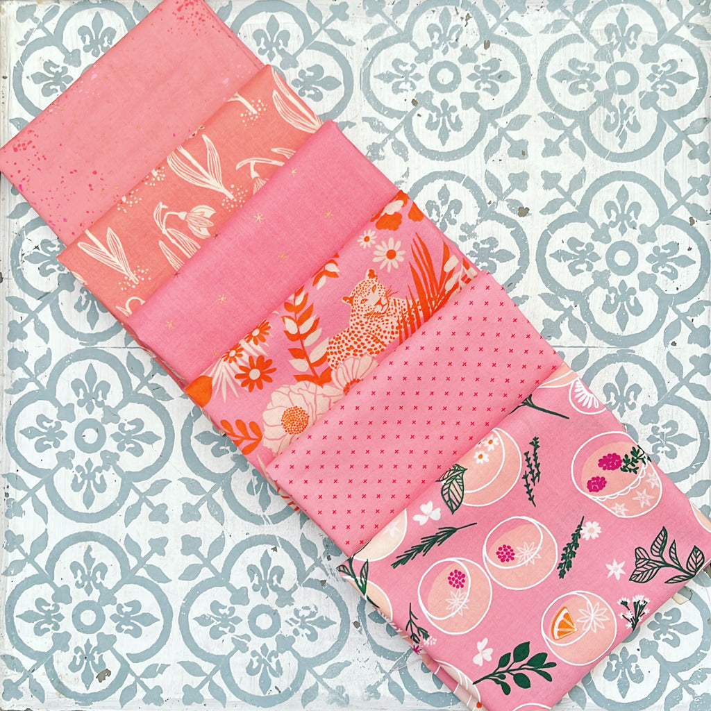 {New Arrival} Moda Ruby Star Society Sampler Curated Fat Quarter Bundle x 6 Sorbet