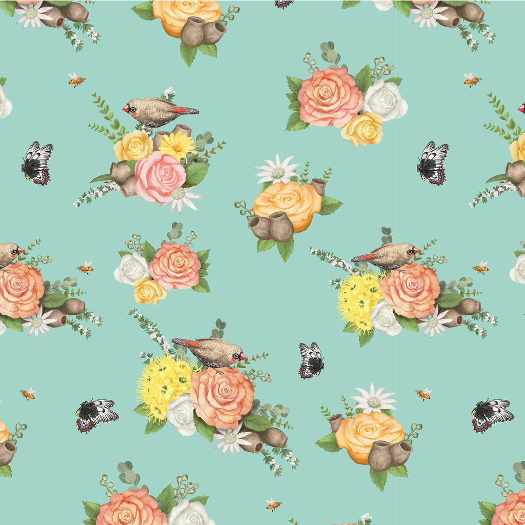 Devonstone Native Nursery Floral Aqua