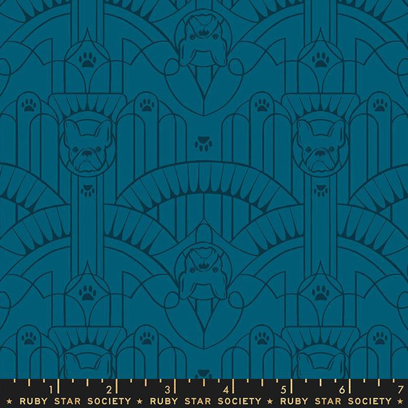 {New Arrival} Moda Ruby Star Society Dog Park Deco Pup Teal
