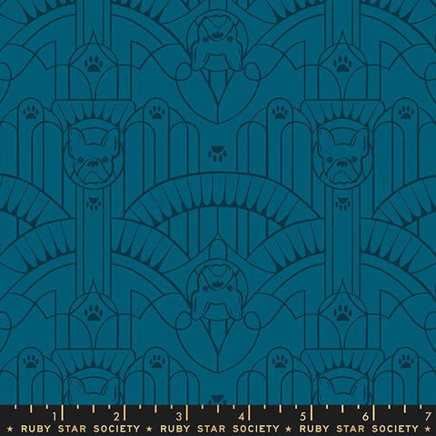 {New Arrival} Moda Ruby Star Society Dog Park Deco Pup Teal