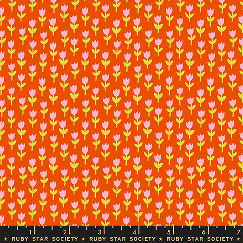{Pre-Order October} Moda Ruby Star Society 1-800 Calico Tulips Warm Red