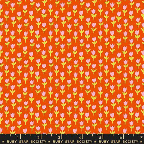 {Pre-Order October} Moda Ruby Star Society 1-800 Calico Tulips Warm Red