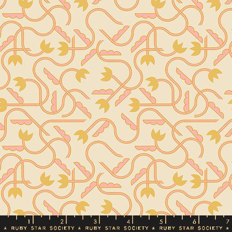{New Arrival} Moda Ruby Star Society Woodland Park That One Flower Print Parchment