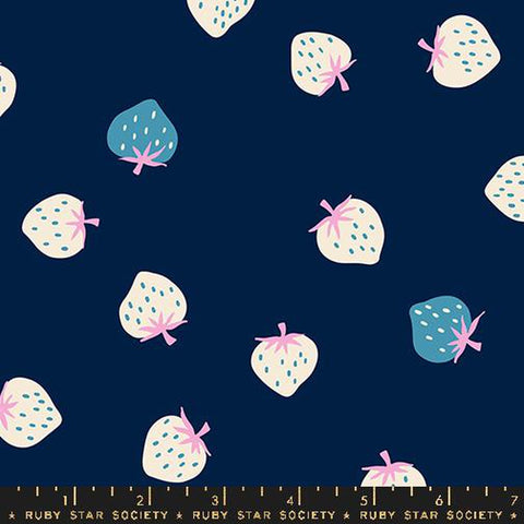 {Pre-Order May/June} Moda Ruby Star Society Strawberry - Strawberry Toss Navy