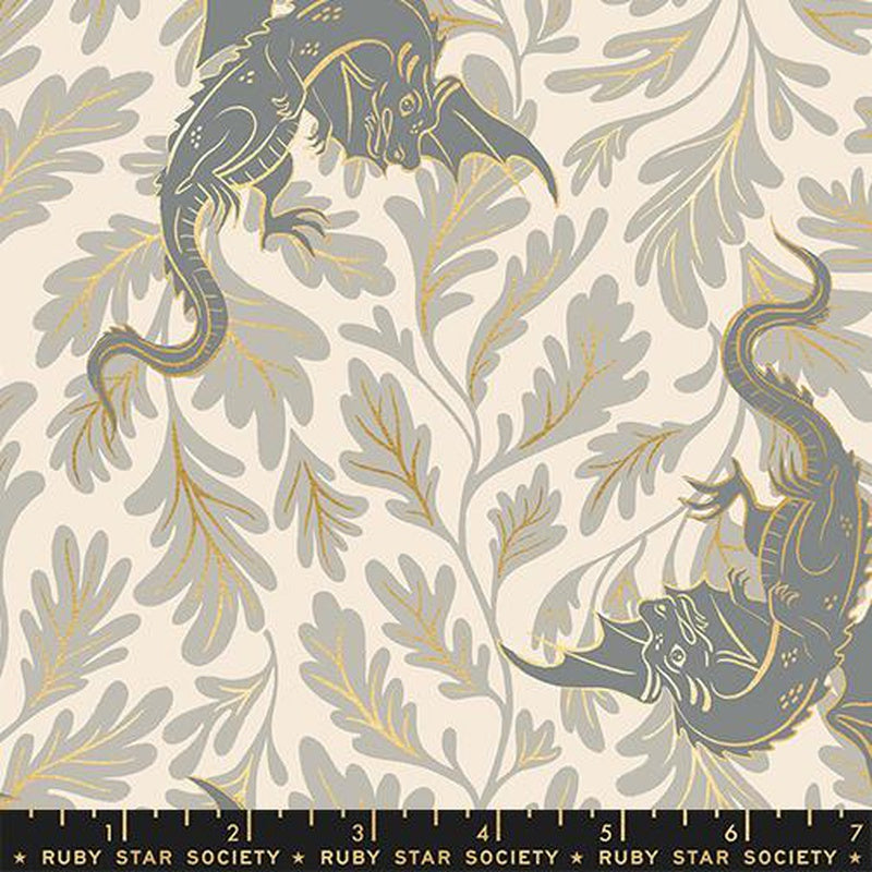 {Pre-Order April/May} Moda Ruby Star Society Fireglow Dragon Lair Metallic Oyster