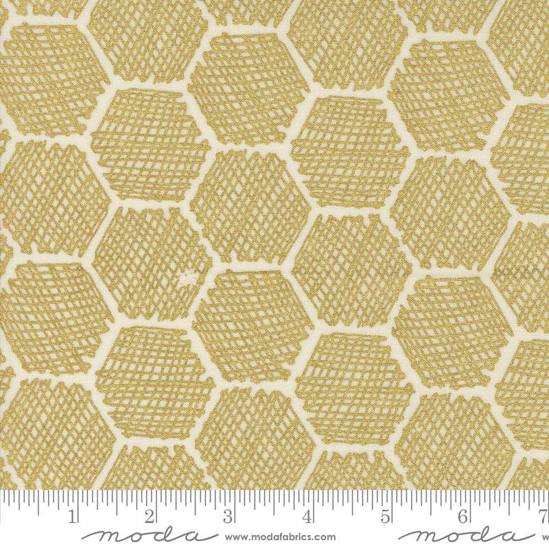 {New Arrival} Moda Gingiber Bee Garden Honeycomb Porcelain Metallic