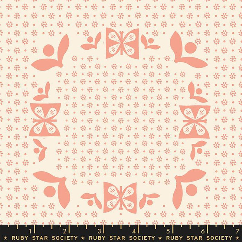 {New Arrival} Moda Ruby Star Society Sugar Maple Retro Butterflies Melon FAT QUARTER