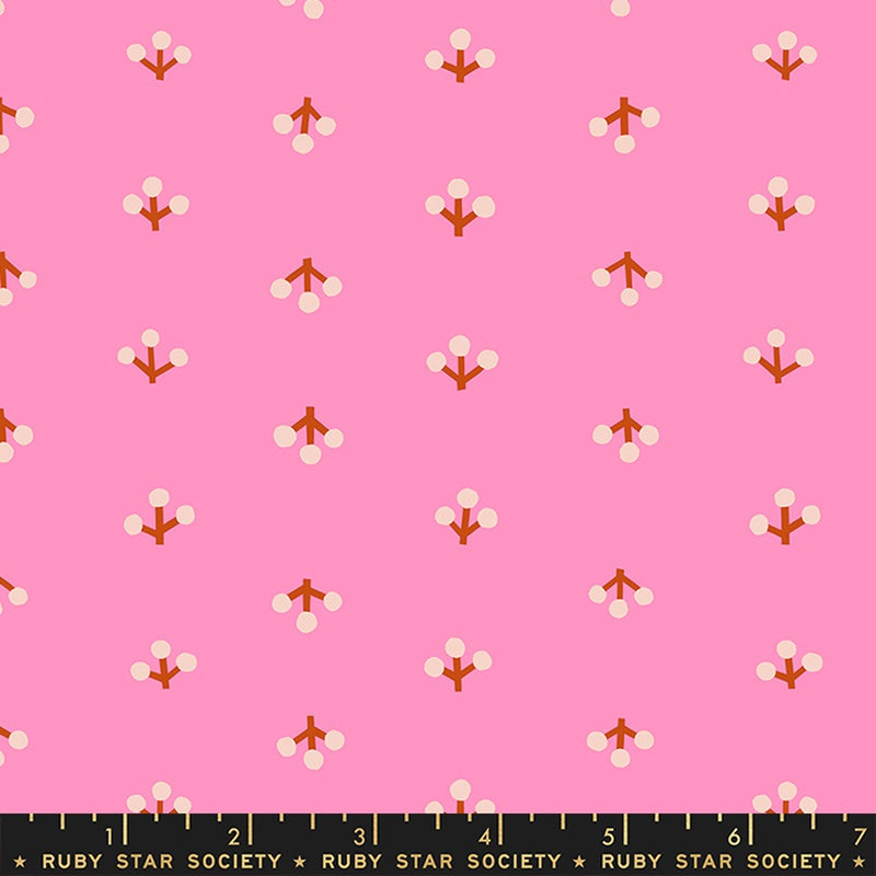 Moda Ruby Star Society Petunia Sprigs Flamingo FAT QUARTER