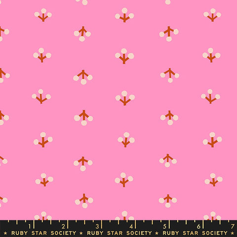Moda Ruby Star Society Petunia Sprigs Flamingo FAT QUARTER