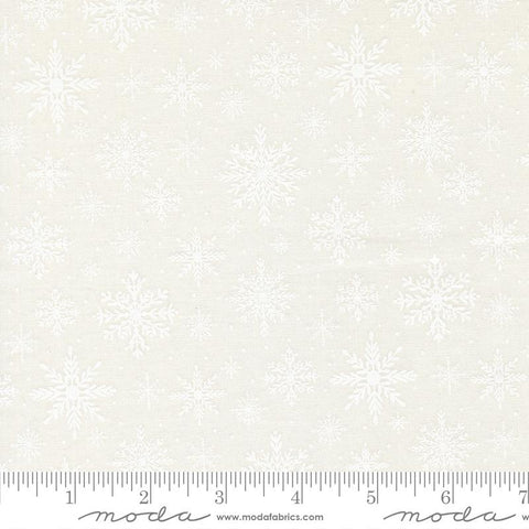 {New Arrival} Moda Fabrics Sweetfire Road Merrily on High Snowflake Snow White