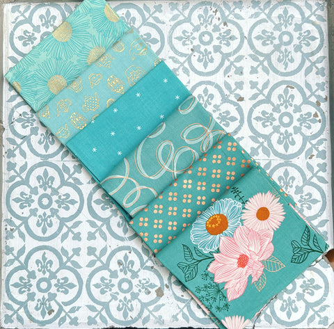 {New Arrival} Moda Ruby Star Society Sampler Curated Fat Quarter Bundle x 6 Watercress