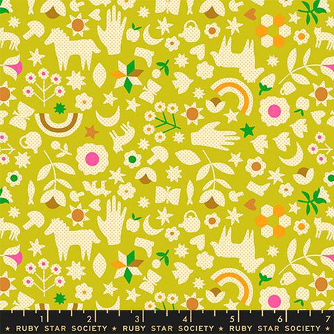 {Pre-Order October} Moda Ruby Star Society Catnap Little Luck Pistachio