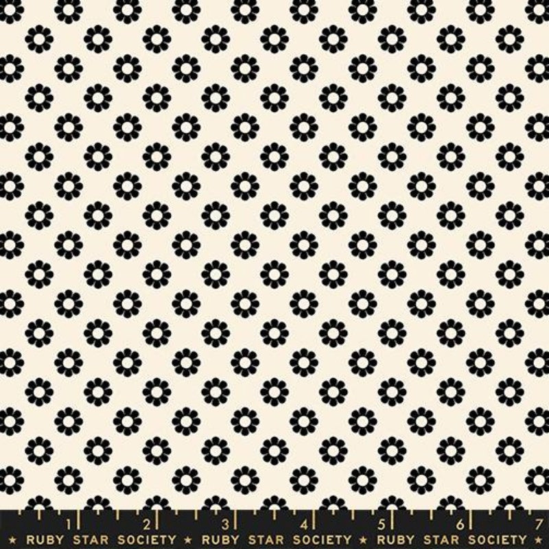 {Pre-Order April} Ruby Star Society Daisy Days - Daisy Black on Natural