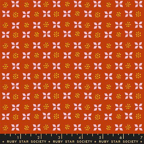 {New Arrival}  Moda Ruby Star Society Sugar Maple Retro Geometric Cayenne FAT QUARTER