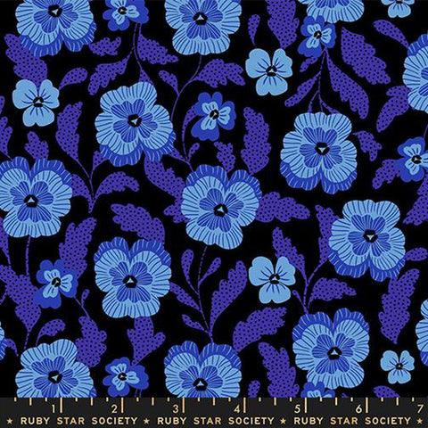 {Pre-Order October} Moda Ruby Star Society Hello Alice Violets Black