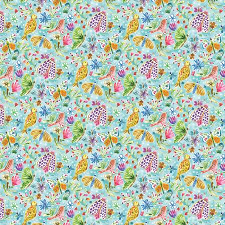 {New Arrival} Camelot Fabrics Nature's Melody Blue Nature's Melody