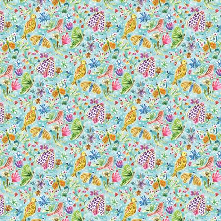 {Pre-Order April} Camelot Fabrics Nature's Melody Blue Nature's Melody