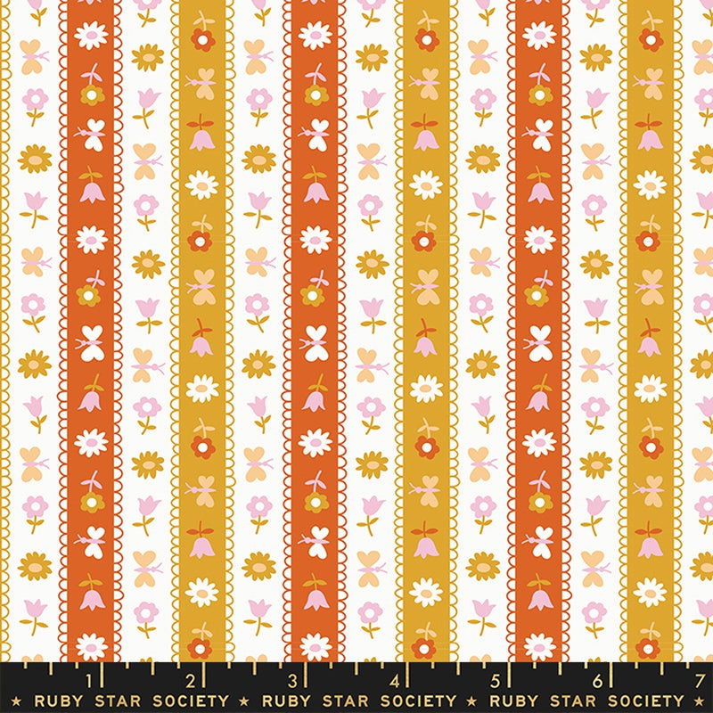 Moda Ruby Star Society Lil Ribbon Stripe Cactus FAT QUARTER