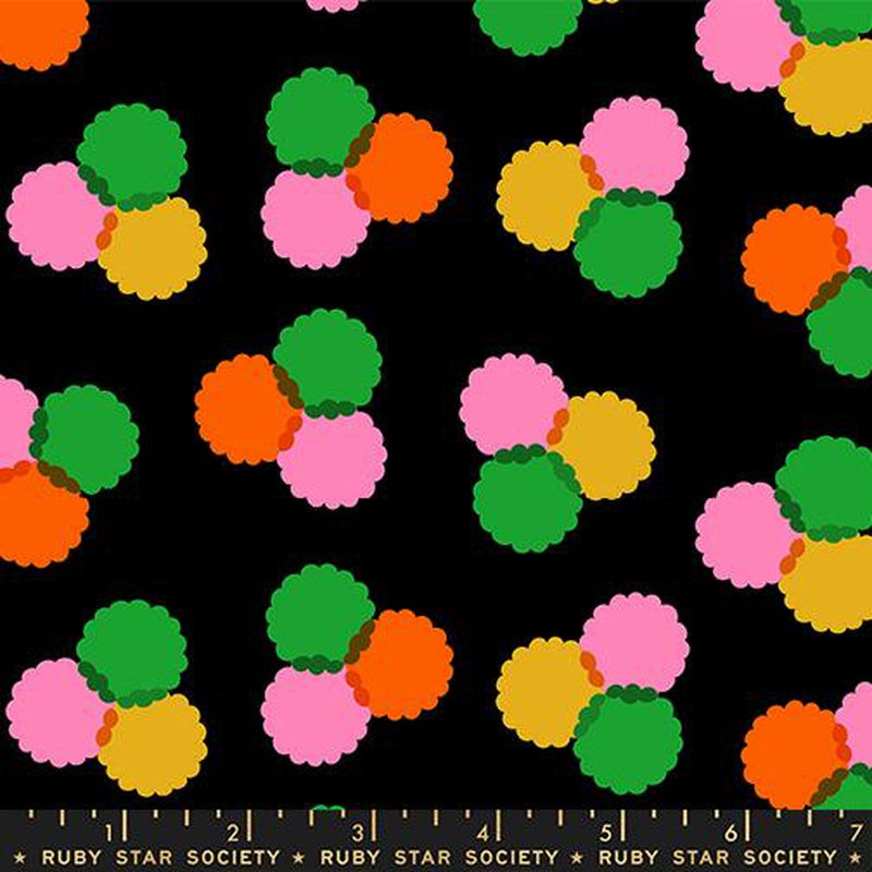 {Pre-Order November} Moda Ruby Star Society Sparkle Mart Puffs Black
