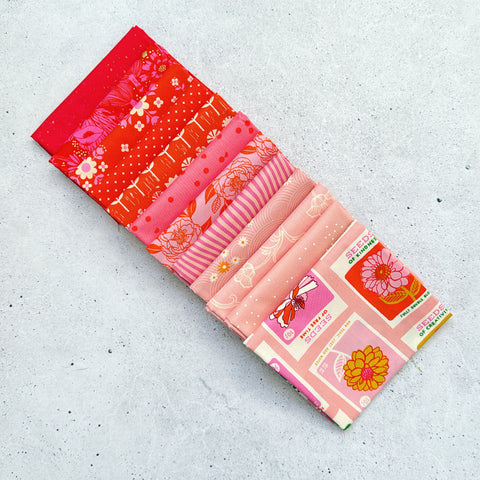 {New Arrival} Moda Ruby Star Society Curated Fat Quarter Bundle x 12 Fat Quarters Balmy Kiss