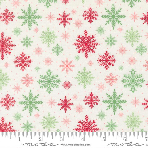 {New Arrival} Moda Fabrics Sweetfire Road Merrily on High Snowflake Snow