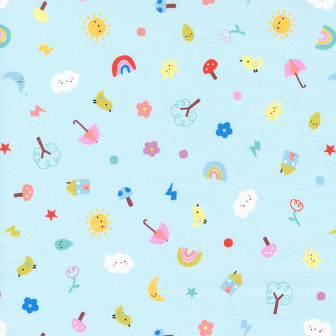 {New Arrival} Moda Paper & Cloth Whatever the Weather Motifs Light Blue
