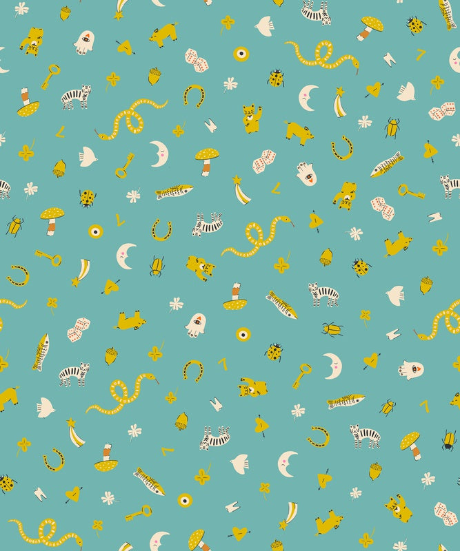 {New Arrival} Moda Ruby Star Society Ooh Lucky Lucky Good Luck Turquoise