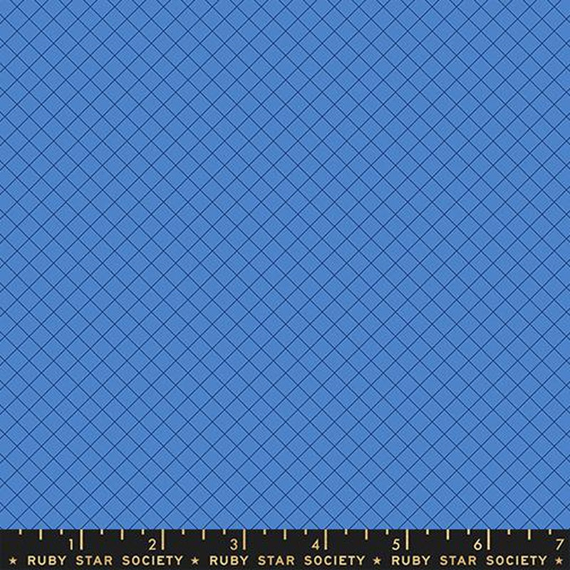 {Pre-Order January} Moda Ruby Star Society Sugar Cone 2 Grid on Point Royal Blue