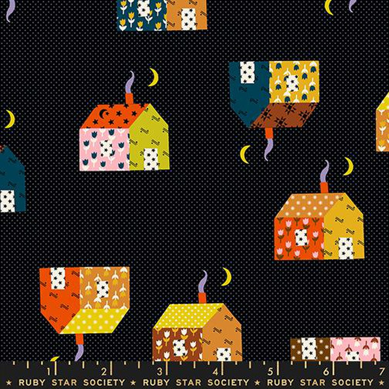 {Pre-Order March} Moda Ruby Star Society Mystic Fable Little House Soft Black
