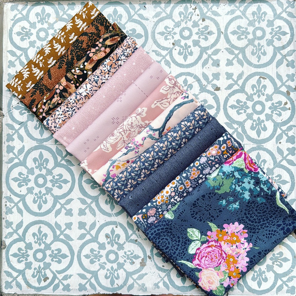 {New Arrival} Art Gallery Fabrics Curated Bundle Fat Quarter Bundle x 12 Pieces  Flora Fields