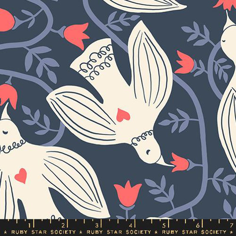 {New Arrival} Moda Ruby Star Society Endpaper CANVAS Hummingbirds Smoke